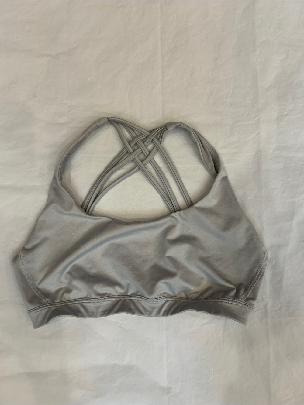 Victoria's Secret Silver Gray Strappy Crisscross Sports Bra